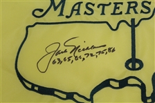 Jack Nicklaus Signed Masters Undated Flag with All 6 Wins Notation JSA ALOA
