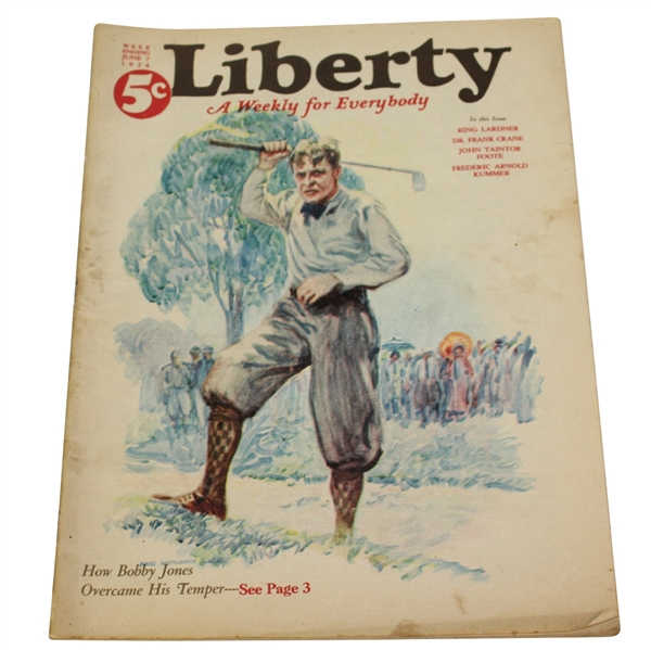 1924 How Bobby Jones Overcame His Temper Liberty Magazine - June 7th - Roth Collection