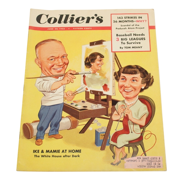 1953 Colliers Ike & Mamie at Home June 20th Magazine - Roth Collection