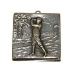 Vintage Sterling Silver Golf Themed Postage Stamp Holder - Roth Collection