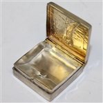Vintage Sterling Silver Golf Themed Postage Stamp Holder - Roth Collection