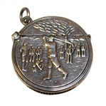 Sterling Silver Golf Themed Circular Match Holder - Roth Collection
