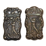 Lot of Two Sterling Silver Match Holders - One Dated & with Initials J.H.G. - Roth Collection