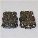 Lot of Two Sterling Silver Match Holders - One Dated & with Initials 'J.H.G.' - Roth Collection