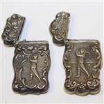 Lot of Two Sterling Silver Match Holders - One Dated & with Initials 'J.H.G.' - Roth Collection