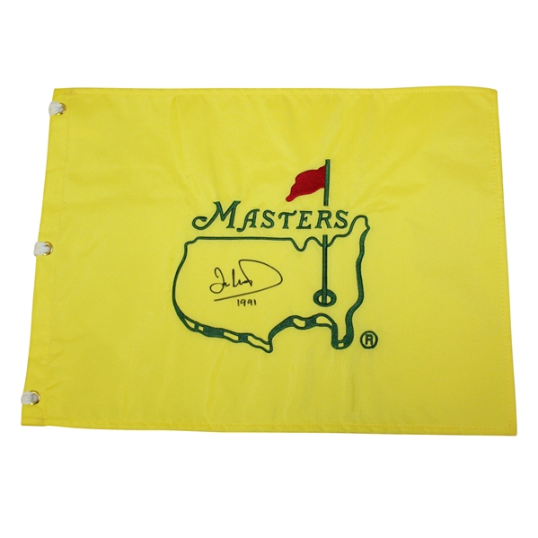 Ian Woosnam Signed Undated Masters Embroidered Flag with Year Won JSA ALOA