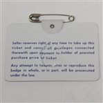 1966 Masters Tournament Badge #7491 - Nicklaus Win