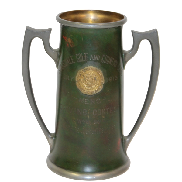 1913 Scarsdale G&CC Driving Contest Trophy Won by Guy E. Robinson - July - Roth Collection