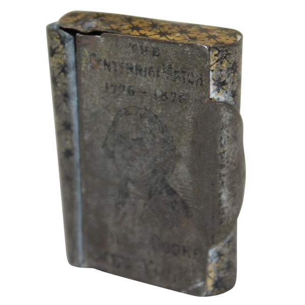The Centennial Match 1776-1876 Hill & Cooke New York - Metal Match Holder - Roth Collection