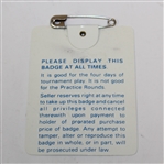 Seve Ballesteros Signed 1983 Masters Badge #25712 JSA ALOA**KEY TO BADGE RUN**