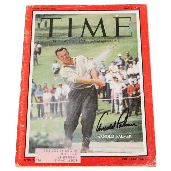Arnold Palmer Signed 1960 TIME Magazine - May 2nd JSA ALOA