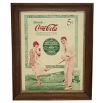 Vintage Coca-Cola Golf Themed 19th Hole Advertising Piece - Framed