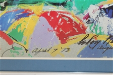 'Arnie In The Rain: Arnold Palmer' Augusta National 1973 Print by LeRoy Neiman - Framed