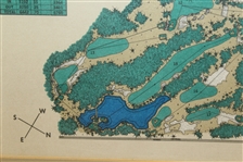 Pine Valley Colf Glub Classic Aerial Map of Historic Perennial #1 World Rated Course - Framed