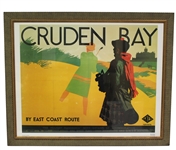Cruden Bay National Railway Poster Advertising by Artist Tom Purvis - Framed 