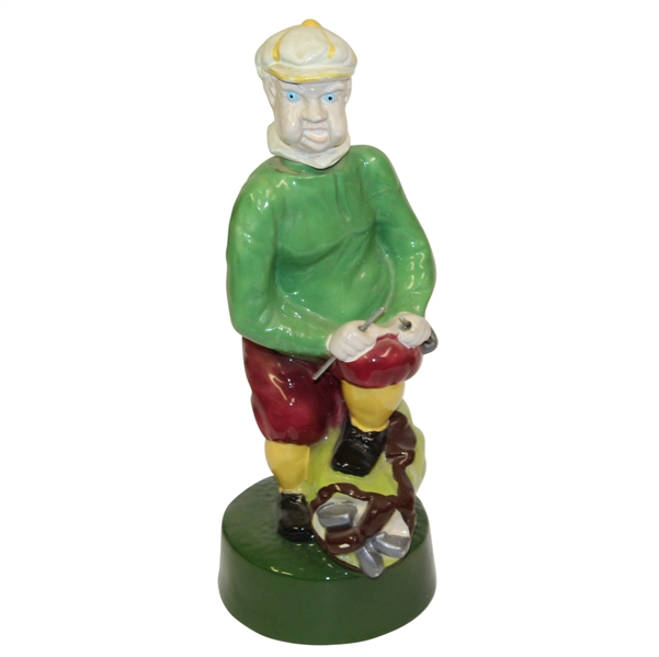 Classic Duffer Porcelain Golfer Breaking Club Over Knee Decanter #3