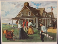 Shinnecock Hills First Clubhouse in America - 1892 Sportsman's Eyrie 1967 Print - Framed