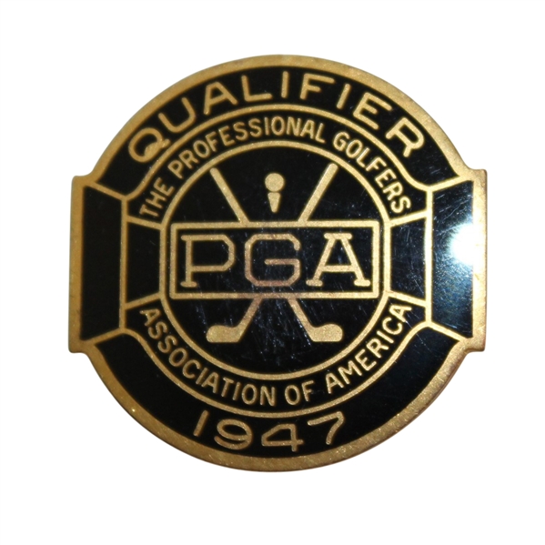 1947 PGA Championship at Plum Hollow Country Club Contestant Pin