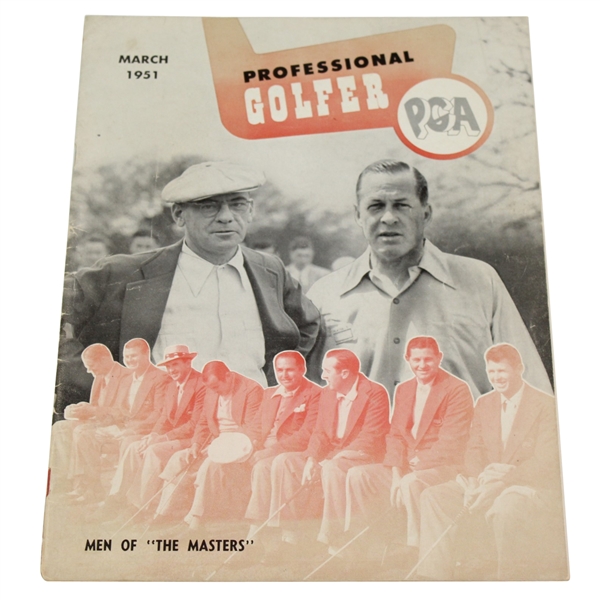 1951 PGA Magazine Men of the Masters with Bobby Jones & Clifford Roberts Cover