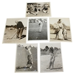 Lot of Six 1930s Masters Tournament Press Photos