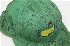Masters Green Undated Champs Hat Signed by 35 Champs! JSA ALOA