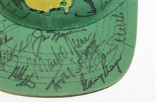 Masters Green Undated Champs Hat Signed by 35 Champs! JSA ALOA