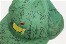 Masters Green Undated Champs Hat Signed by 35 Champs! JSA ALOA