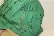 Masters Green Undated Champs Hat Signed by 35 Champs! JSA ALOA