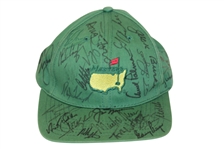 Masters Green Undated Champs Hat Signed by 35 Champs! JSA ALOA