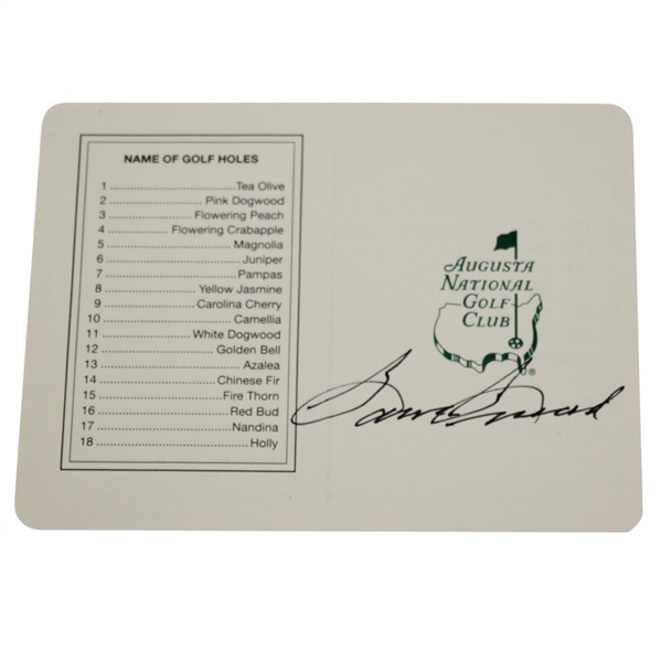 Sam Snead Signed Augusta National Scorecard PSA/DNA #G31290