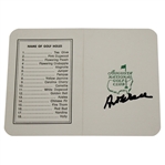 Art Wall Signed Augusta National Scorecard JSA ALOA