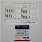 Seve Ballesteros Signed Augusta National Scorecard PSA/DNA #G62578