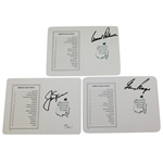 Palmer, Nicklaus, and Player Signed Augusta National Scorecards JSA & PSA/DNA Cards