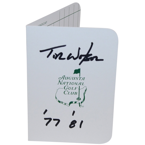 Tom Watson Signed Augusta National Scorecard with 77 & 81 Notation JSA ALOA