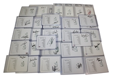 Lot of 30 Masters Champs Signed Augusta National Scorecards JSA, PSA/DNA, and JSA ALOA