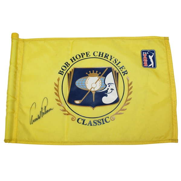Arnold Palmer Signed Bob Hope Chrysler Classic Flag JSA ALOA
