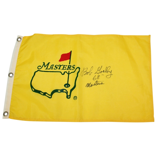 Bob Goalby Signed 1998 Masters Replacement Flag with 68 Notation JSA ALOA