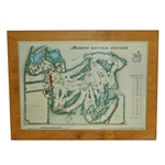 1968 Augusta National GC Aerial View on Wood Perma Plaque by George Cobb