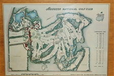 1968 Augusta National GC Aerial View on Wood Perma Plaque by George Cobb
