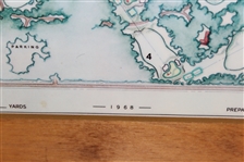 1968 Augusta National GC Aerial View on Wood Perma Plaque by George Cobb