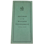 1960 Augusta Records of the Masters Tournament Booklet 1934-1959