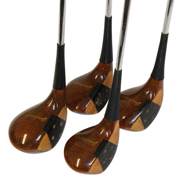 Gene Sarazen Masters Tournament Used 1,3,4, & 5 Woods with Letter from Sarazen JSA ALOA