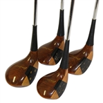 Gene Sarazen Masters Tournament Used 1,3,4, & 5 Woods with Letter from Sarazen JSA ALOA