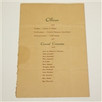 Jones, Ouimet, Wood, Nicklaus, & Cobb Signed 1960 Metropolitan Golf Writers Program JSA #B42698