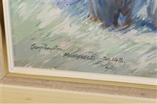 George Houghton Original 14th Green at Muirfield Painting - Framed