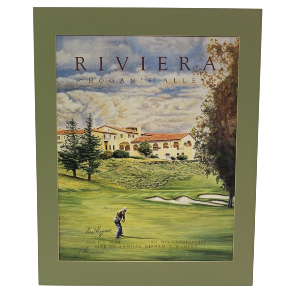 Ben Hogan Signed Riviera Hogans Alley Print JSA #Z02655