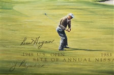 Ben Hogan Signed Riviera 'Hogan's Alley' Print JSA #Z02655