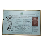 1948 Masters Champ CLAUDE HARMON Signed Tournament Poster - Seldom Seen JSA ALOA
