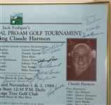 1948 Masters Champ CLAUDE HARMON Signed Tournament Poster - Seldom Seen JSA ALOA