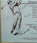 1948 Masters Champ CLAUDE HARMON Signed Tournament Poster - Seldom Seen JSA ALOA